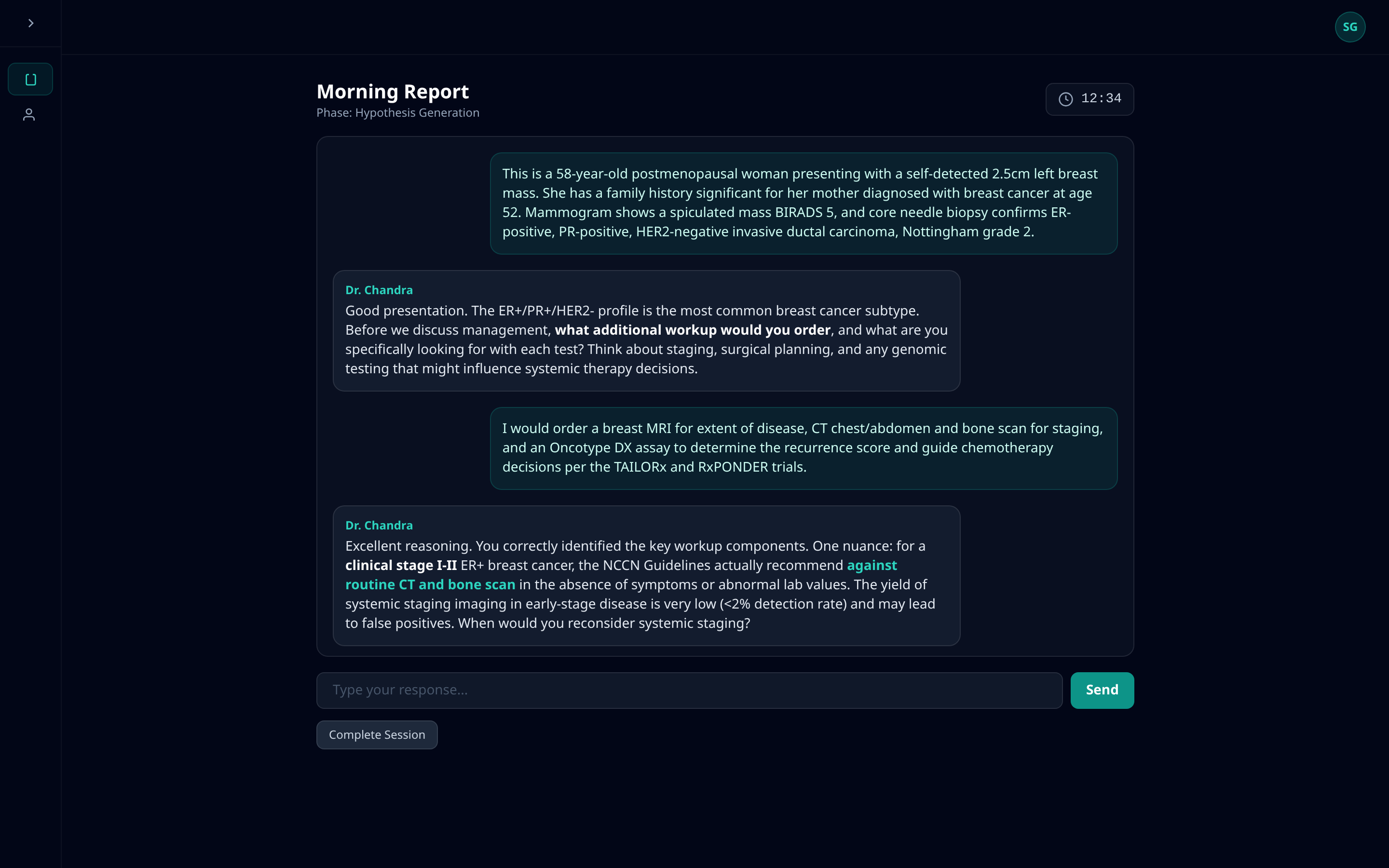 Morning report Socratic clinical reasoning