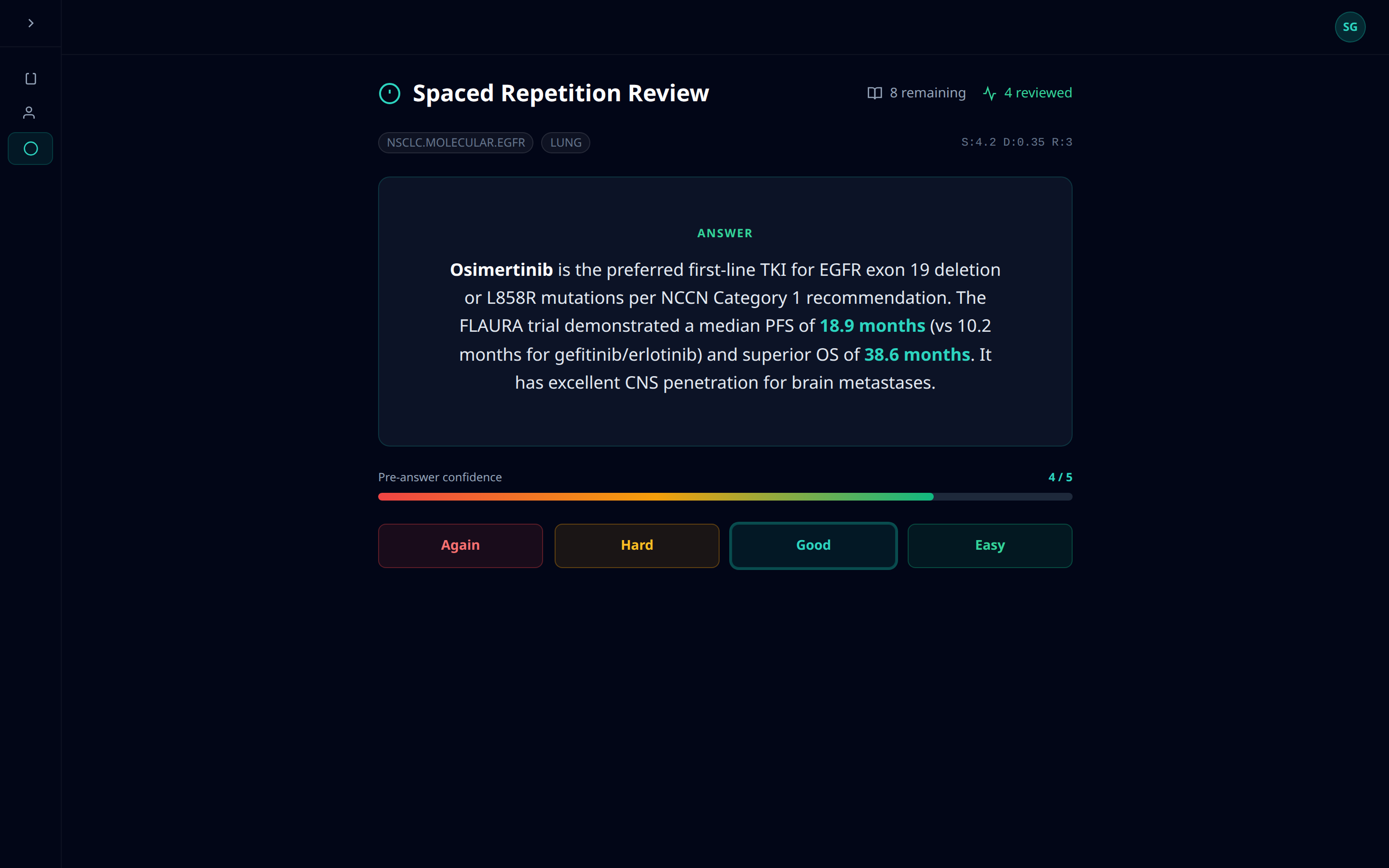 FSRS spaced repetition flashcard review